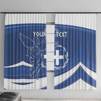 Personalized National Greek Flag Day Window Curtain Elliniki Dimokratia