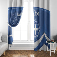 Personalized National Greek Flag Day Window Curtain Elliniki Dimokratia