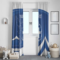 Personalized National Greek Flag Day Window Curtain Elliniki Dimokratia