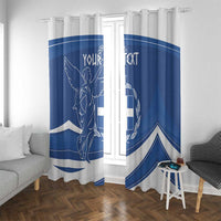 Personalized National Greek Flag Day Window Curtain Elliniki Dimokratia