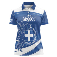 Personalized National Greek Flag Day Women Polo Shirt Elliniki Dimokratia