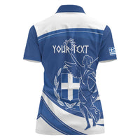 Personalized National Greek Flag Day Women Polo Shirt Elliniki Dimokratia