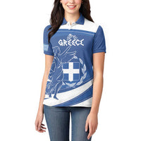 Personalized National Greek Flag Day Women Polo Shirt Elliniki Dimokratia