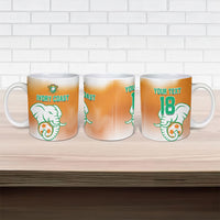Custom Ivory Coast Football Ceramic Mug Proud Elephant Fan Edition