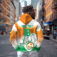 Custom Ivory Coast Football Hoodie Proud Elephant Fan Edition