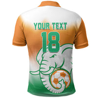 Custom Ivory Coast Football Polo Shirt Proud Elephant Fan Edition