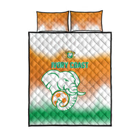 Ivory Coast Football Quilt Bed Set Proud Elephant Fan Edition