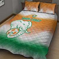 Ivory Coast Football Quilt Bed Set Proud Elephant Fan Edition