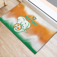 Ivory Coast Football Rubber Doormat Proud Elephant Fan Edition