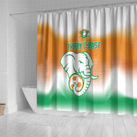 Ivory Coast Football Shower Curtain Proud Elephant Fan Edition