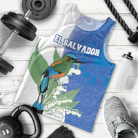 Personalized El Salvador Turquoise Browed Motmot Men Tank Top With Yucca Flowers - Wonder Print Shop