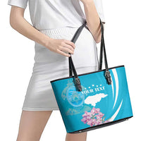 Personalized Honduras Independence Day Leather Tote Bag With White Tailed Deer - Wonder Print Shop