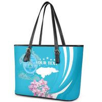 Personalized Honduras Independence Day Leather Tote Bag With White Tailed Deer - Wonder Print Shop