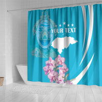 Personalized Honduras Independence Day Shower Curtain With White Tailed Deer