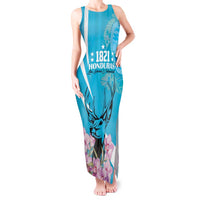 Personalized Honduras Independence Day Tank Maxi Dress With White Tailed Deer - Wonder Print Shop