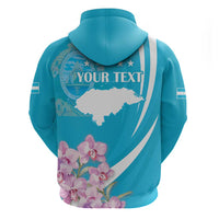 Personalized Honduras Independence Day Zip Hoodie With White Tailed Deer - Wonder Print Shop