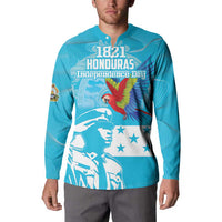 Personalized Honduras Scarlet Macaw Button Sweatshirt Happy Independence Day 1821 - Wonder Print Shop