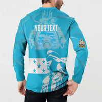 Personalized Honduras Scarlet Macaw Button Sweatshirt Happy Independence Day 1821 - Wonder Print Shop