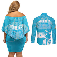 Personalized Honduras Scarlet Macaw Couples Matching Off Shoulder Short Dress and Long Sleeve Button Shirt Happy Independence Day 1821 - Wonder Print Shop