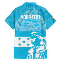 Personalized Honduras Scarlet Macaw Family Matching Off Shoulder Short Dress and Hawaiian Shirt Happy Independence Day 1821 - Wonder Print Shop