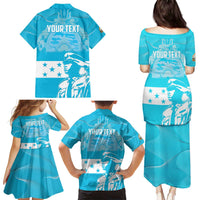 Personalized Honduras Scarlet Macaw Family Matching Puletasi and Hawaiian Shirt Happy Independence Day 1821 - Wonder Print Shop