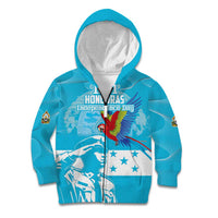 Personalized Honduras Scarlet Macaw Kid Hoodie Happy Independence Day 1821 - Wonder Print Shop