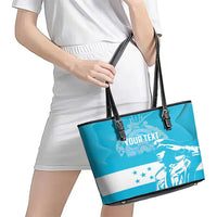 Personalized Honduras Scarlet Macaw Leather Tote Bag Happy Independence Day 1821 - Wonder Print Shop