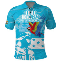 Personalized Honduras Scarlet Macaw Polo Shirt Happy Independence Day 1821 - Wonder Print Shop