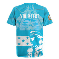 Personalized Honduras Scarlet Macaw Rugby Jersey Happy Independence Day 1821 - Wonder Print Shop