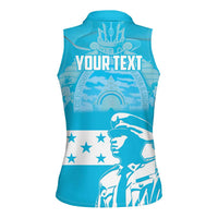 Personalized Honduras Scarlet Macaw Women Sleeveless Polo Shirt Happy Independence Day 1821 - Wonder Print Shop