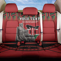 Personalized Kenya Mashujaa Day Back Car Seat Cover Mzee Jomo Kenyatta With Coat Of Arms - Wonder Print Shop
