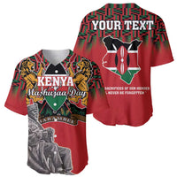 Personalized Kenya Mashujaa Day Baseball Jersey Mzee Jomo Kenyatta With Coat Of Arms - Wonder Print Shop