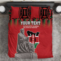Personalized Kenya Mashujaa Day Bedding Set Mzee Jomo Kenyatta With Coat Of Arms - Wonder Print Shop