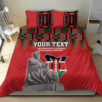 Personalized Kenya Mashujaa Day Bedding Set Mzee Jomo Kenyatta With Coat Of Arms - Wonder Print Shop