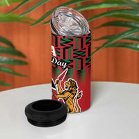 Kenya Mashujaa Day 4 in 1 Can Cooler Tumbler Mzee Jomo Kenyatta With Coat Of Arms - Wonder Print Shop