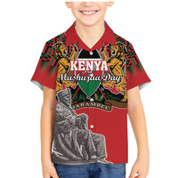 Personalized Kenya Mashujaa Day Family Matching Mermaid Dress and Hawaiian Shirt Mzee Jomo Kenyatta With Coat Of Arms - Wonder Print Shop