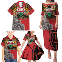 Personalized Kenya Mashujaa Day Family Matching Puletasi and Hawaiian Shirt Mzee Jomo Kenyatta With Coat Of Arms - Wonder Print Shop