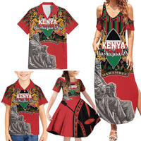 Personalized Kenya Mashujaa Day Family Matching Summer Maxi Dress and Hawaiian Shirt Mzee Jomo Kenyatta With Coat Of Arms - Wonder Print Shop