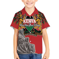 Personalized Kenya Mashujaa Day Hawaiian Shirt Mzee Jomo Kenyatta With Coat Of Arms - Wonder Print Shop