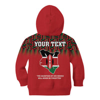 Personalized Kenya Mashujaa Day Kid Hoodie Mzee Jomo Kenyatta With Coat Of Arms - Wonder Print Shop
