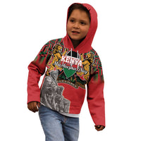 Personalized Kenya Mashujaa Day Kid Hoodie Mzee Jomo Kenyatta With Coat Of Arms - Wonder Print Shop
