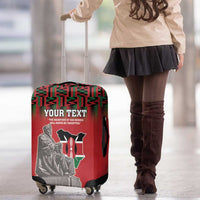 Personalized Kenya Mashujaa Day Luggage Cover Mzee Jomo Kenyatta With Coat Of Arms - Wonder Print Shop