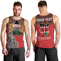 Personalized Kenya Mashujaa Day Men Tank Top Mzee Jomo Kenyatta With Coat Of Arms - Wonder Print Shop