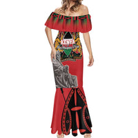 Personalized Kenya Mashujaa Day Mermaid Dress Mzee Jomo Kenyatta With Coat Of Arms - Wonder Print Shop