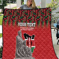 Personalized Kenya Mashujaa Day Quilt Mzee Jomo Kenyatta With Coat Of Arms - Wonder Print Shop