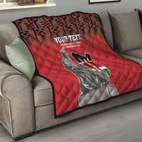Personalized Kenya Mashujaa Day Quilt Mzee Jomo Kenyatta With Coat Of Arms - Wonder Print Shop