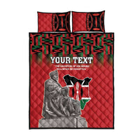Personalized Kenya Mashujaa Day Quilt Bed Set Mzee Jomo Kenyatta With Coat Of Arms - Wonder Print Shop