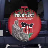 Personalized Kenya Mashujaa Day Spare Tire Cover Mzee Jomo Kenyatta With Coat Of Arms - Wonder Print Shop