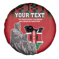 Personalized Kenya Mashujaa Day Spare Tire Cover Mzee Jomo Kenyatta With Coat Of Arms - Wonder Print Shop