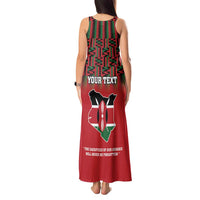 Personalized Kenya Mashujaa Day Tank Maxi Dress Mzee Jomo Kenyatta With Coat Of Arms - Wonder Print Shop